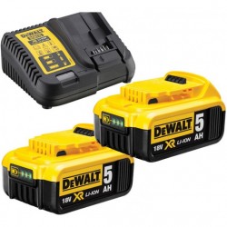 PACK 2 batteries XR 18V 5AH LI-ION+ chargeur XR