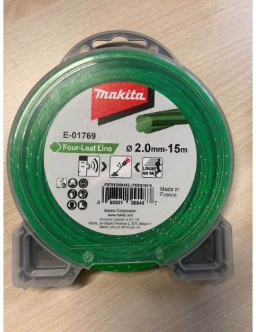 Fil nylon hélicoïdal makita 2mm, longueur 15m, débroussailleuse