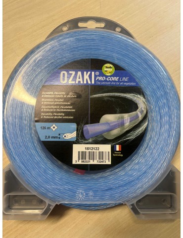 Fil nylon hélicoïdal osaki 2mm, longueur 126m, débroussailleuse