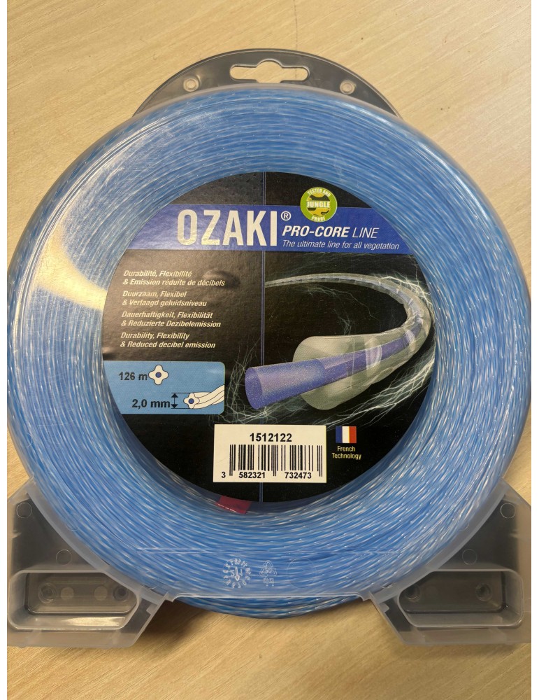 Fil nylon hélicoïdal osaki 2mm, longueur 126m, débroussailleuse